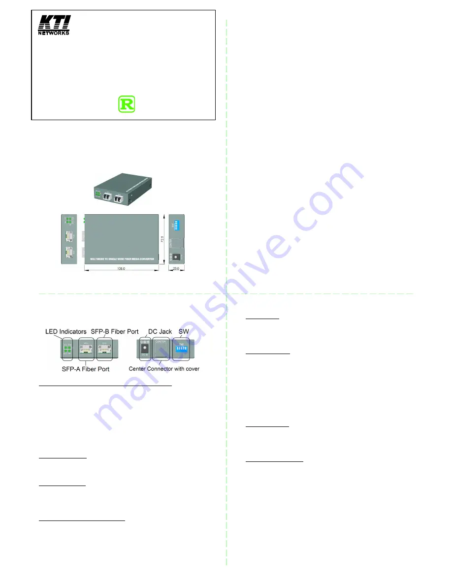 KTI Networks KGC-311 Series Скачать руководство пользователя страница 1