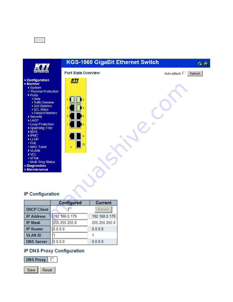 KTI Networks KGS-1060 User Manual Download Page 28