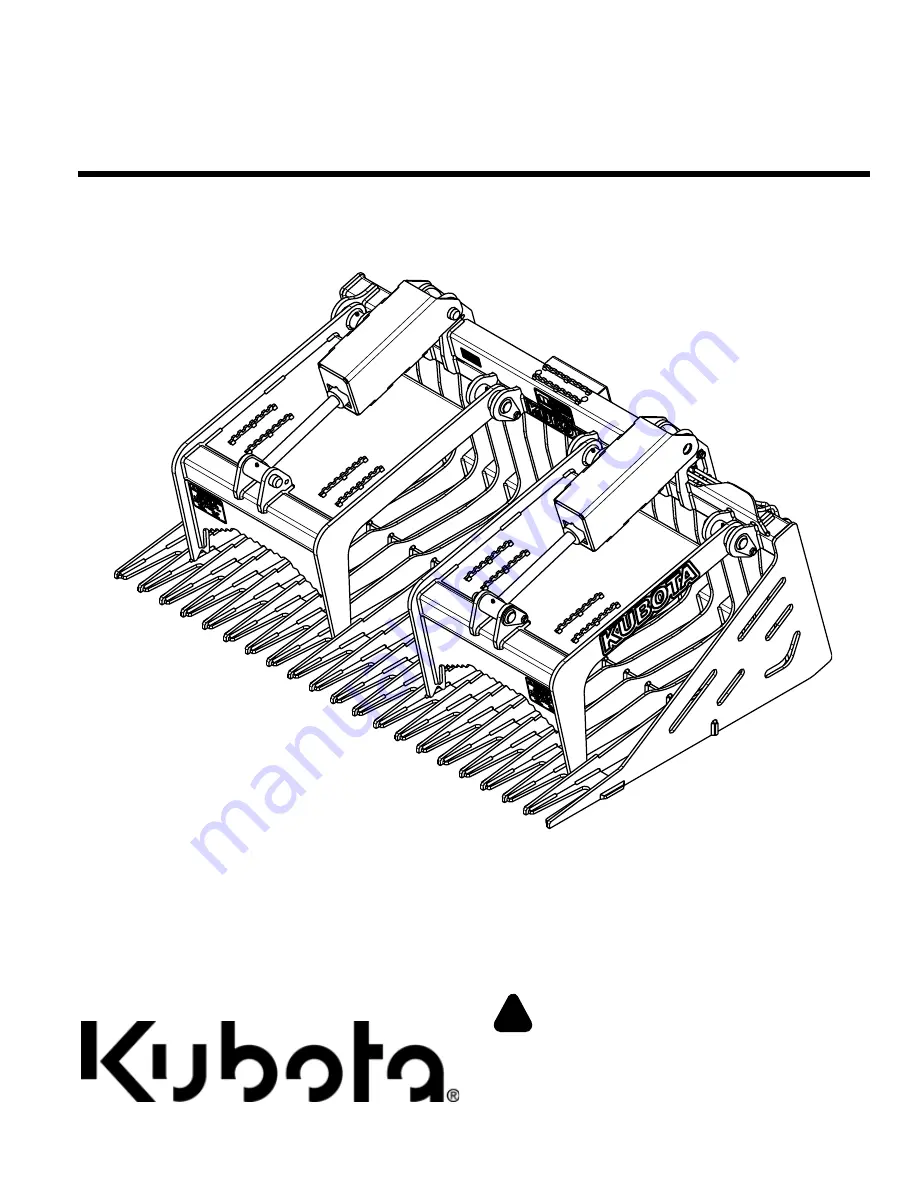 Kubota AP-SGR1566 Operator'S Manual Download Page 1