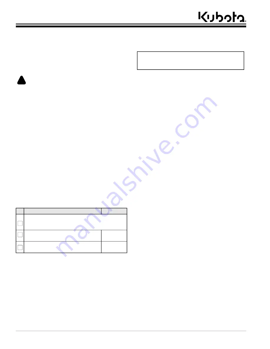 Kubota AP-SRB1566 Operator'S Manual Download Page 12