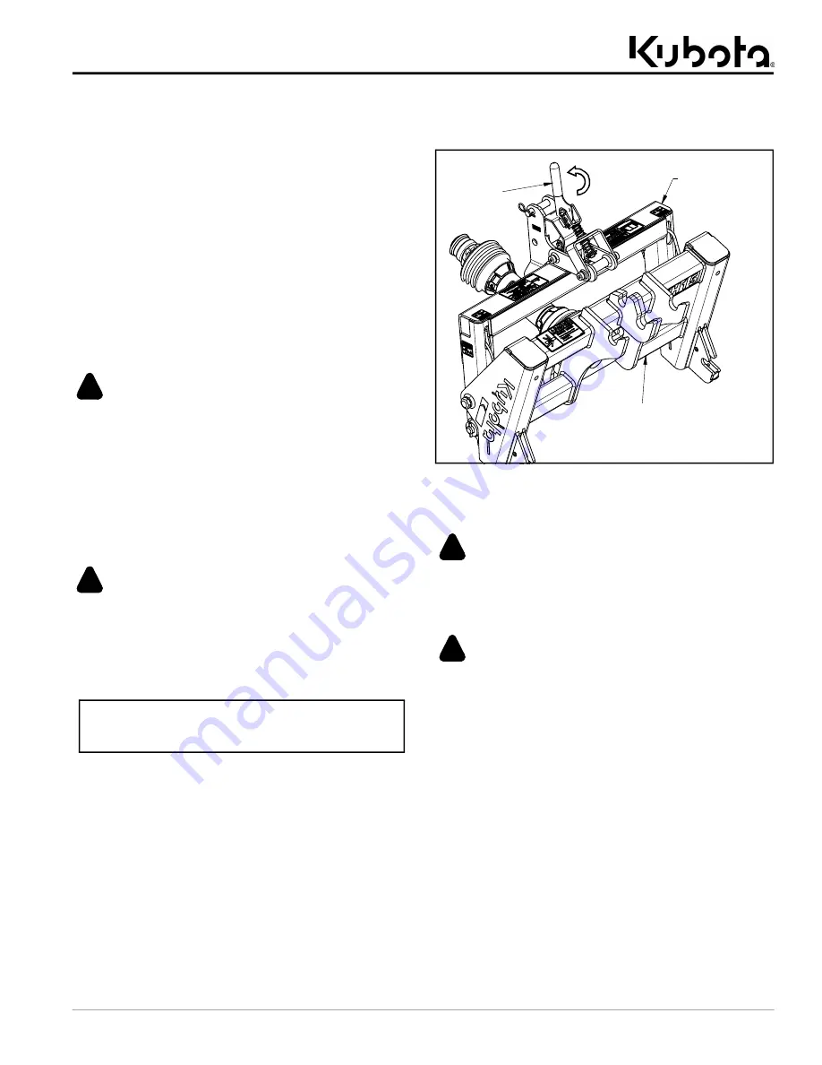 Kubota K-Hitch AP-KH15 Operator'S Manual Download Page 17