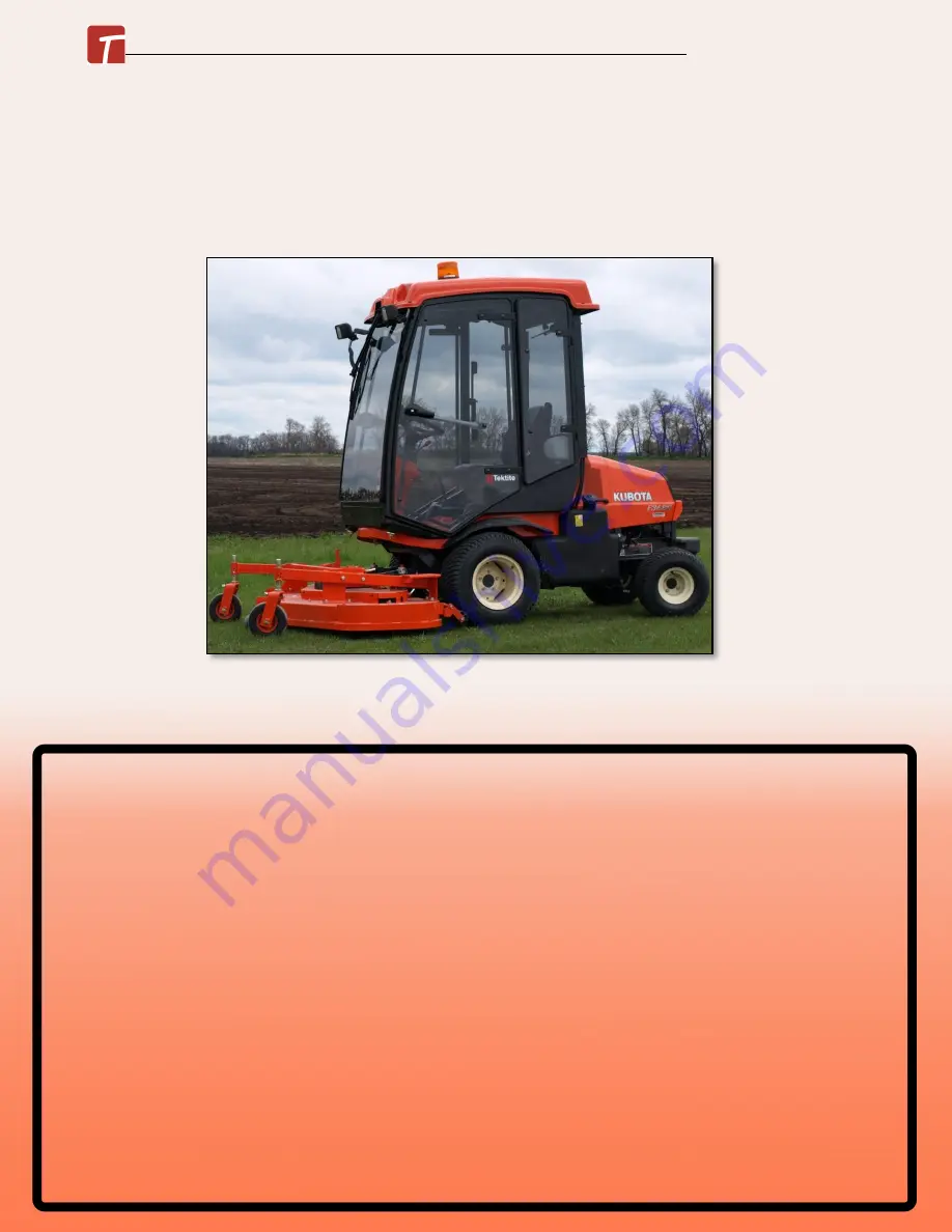 Kubota ROPS Cab F 80 Series Installation Manual Download Page 1