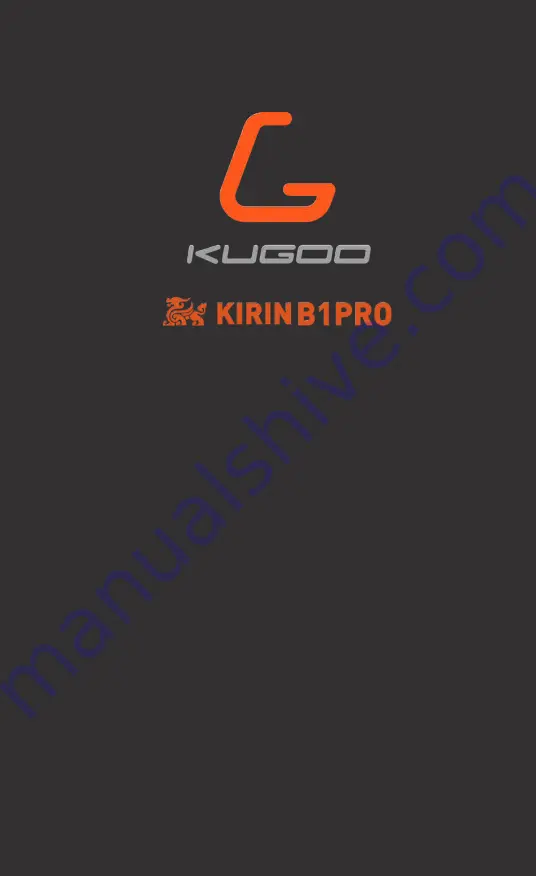 KUGOO KIRIN B1PRO User Manual Download Page 1