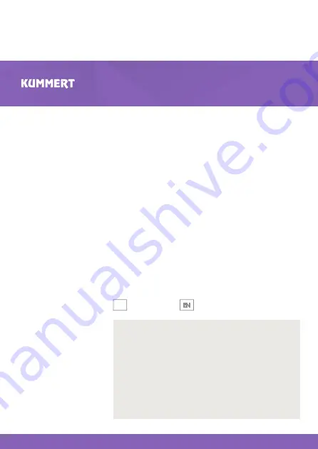 Kummert Profi 4 HD Quick Start Manual Download Page 10