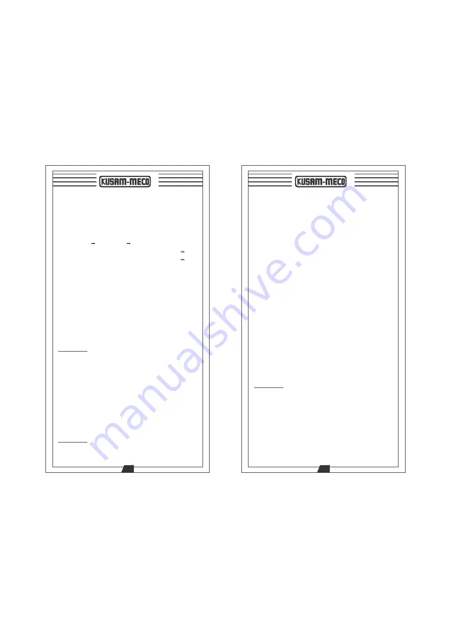 Kusam-meco 181041412 Operation Manual Download Page 9