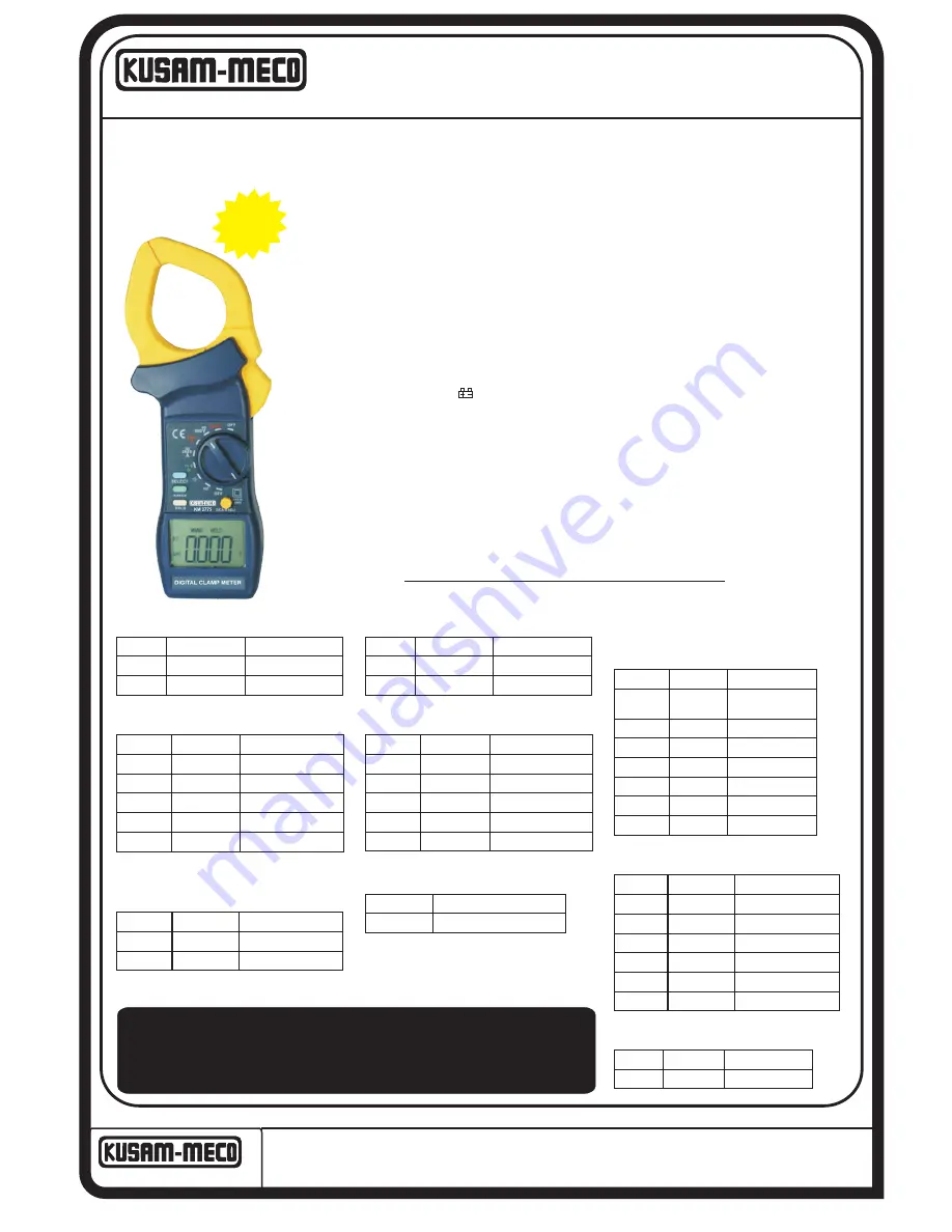 Kusam-meco KM 2775 Operation Manual Download Page 1