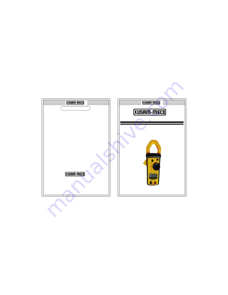 Kusam-meco KM 3060 Operation Manual Download Page 2