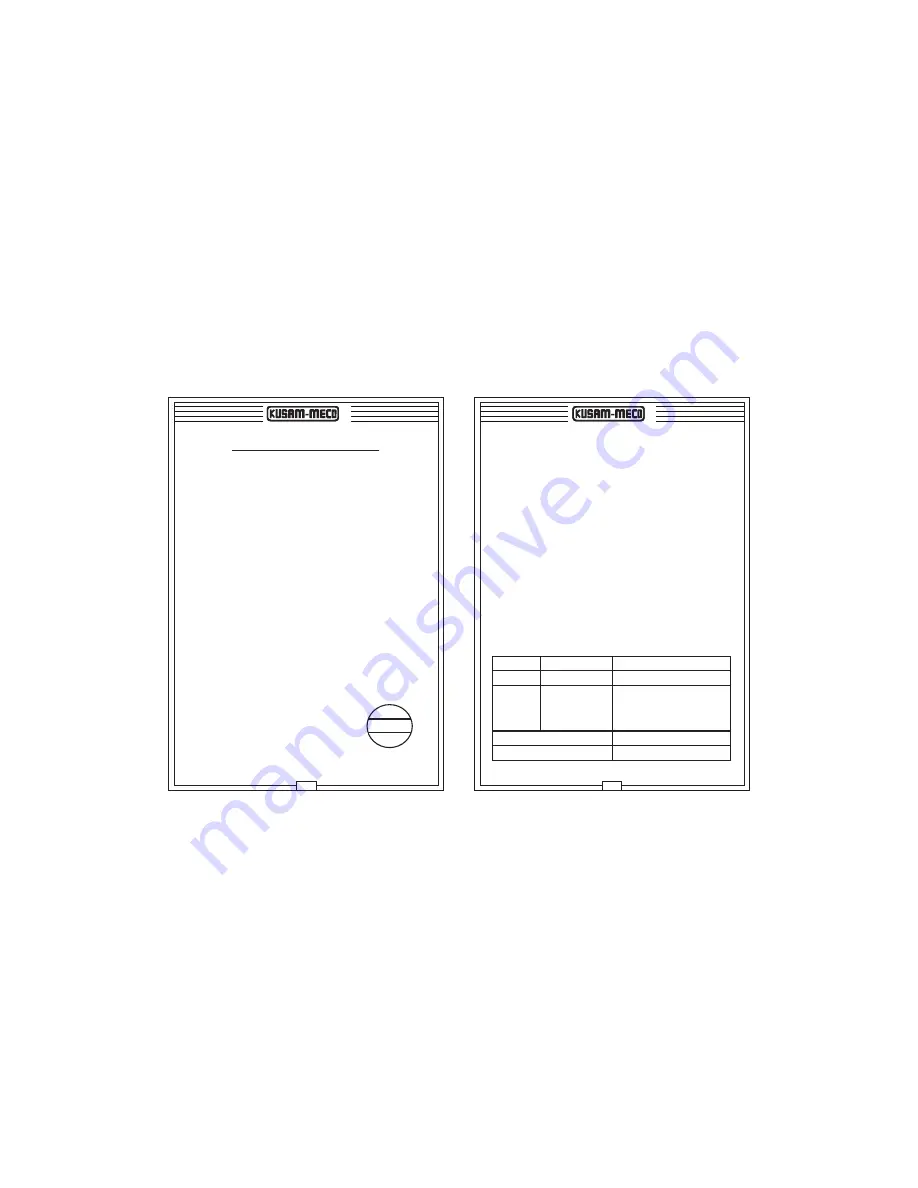 Kusam-meco KM 3060 Operation Manual Download Page 4