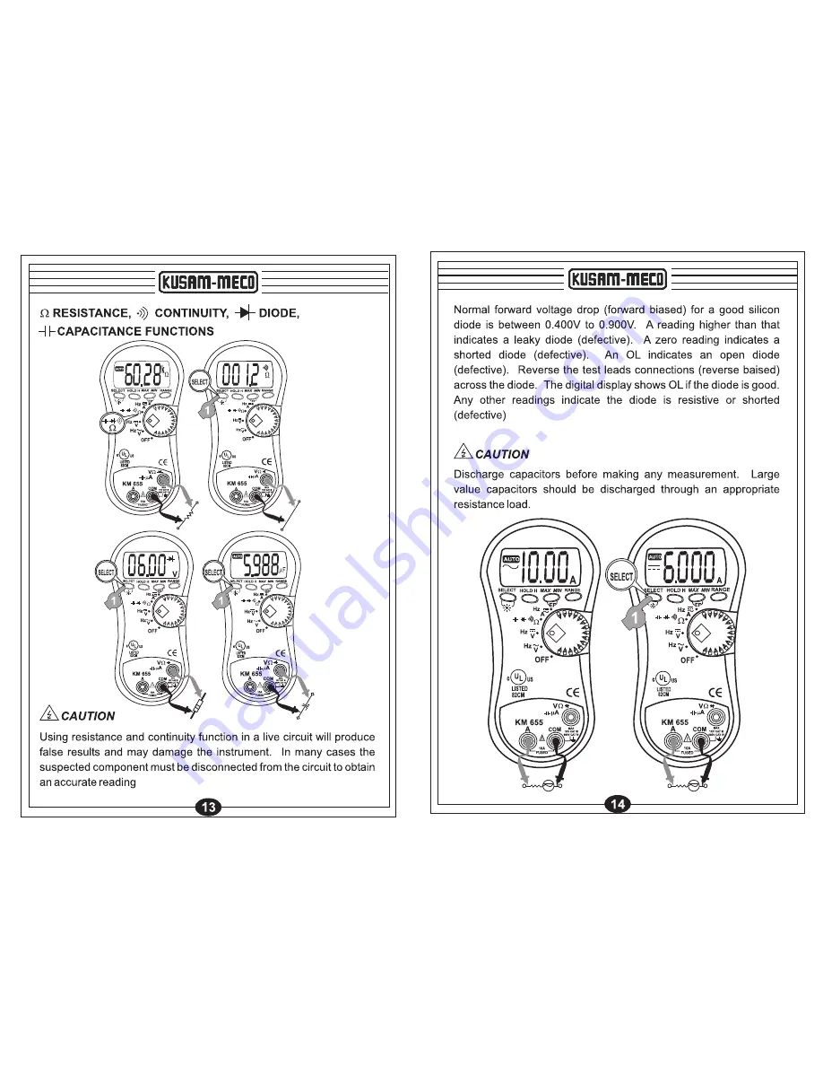 Kusam-meco KM 655 Operation Manual Download Page 9