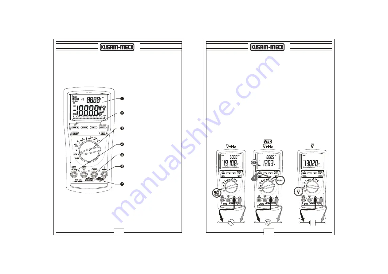 Kusam-meco KM 839 Operation Manual Download Page 11