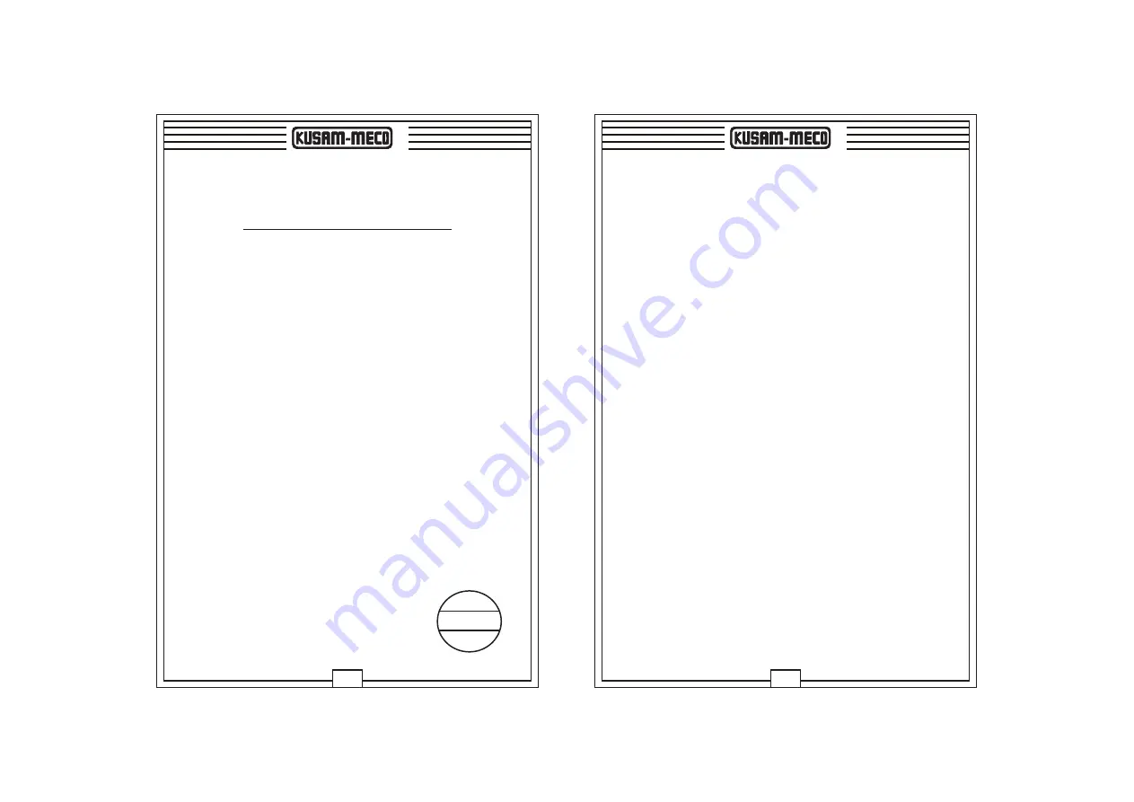 Kusam-meco KM 839 Operation Manual Download Page 16