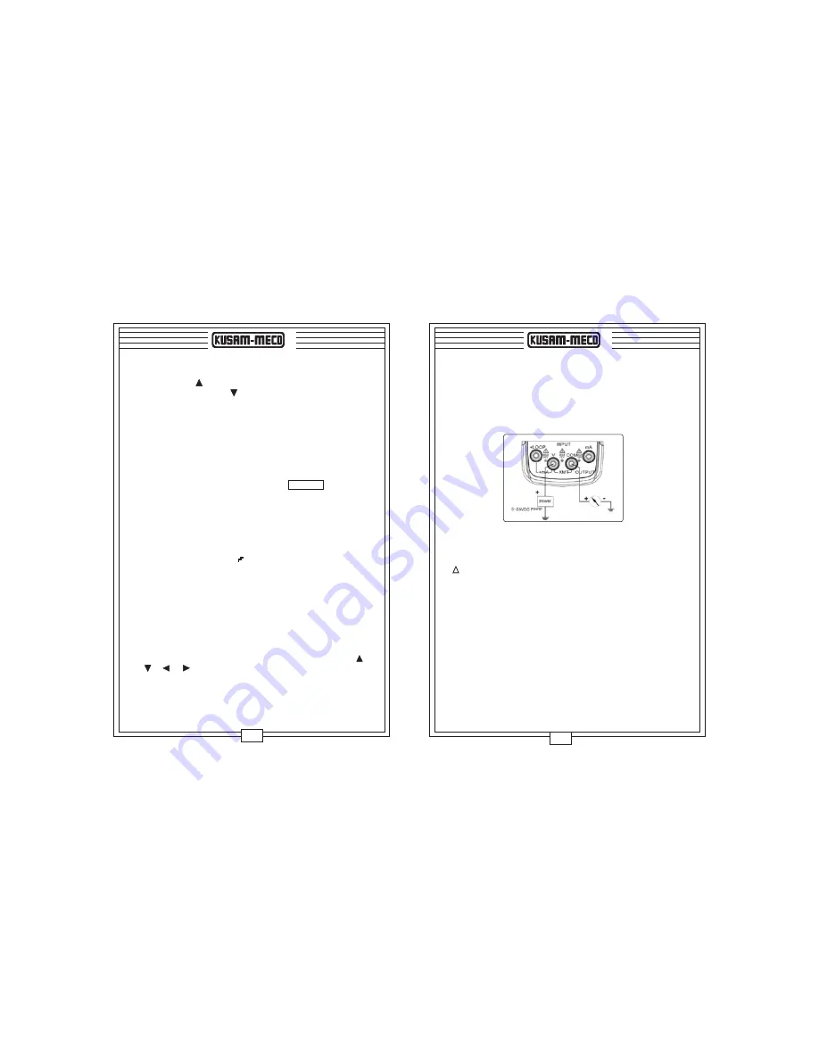 Kusam-meco KM-CAL-805 Operation Manuals Download Page 8