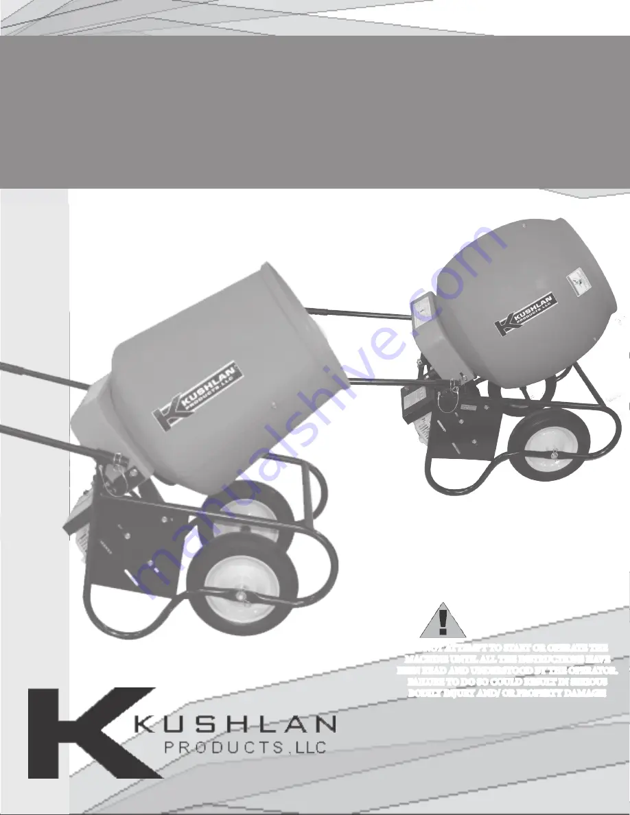 Kushlan 350 Gas Operating Instructions And Parts Manual Download Page 1