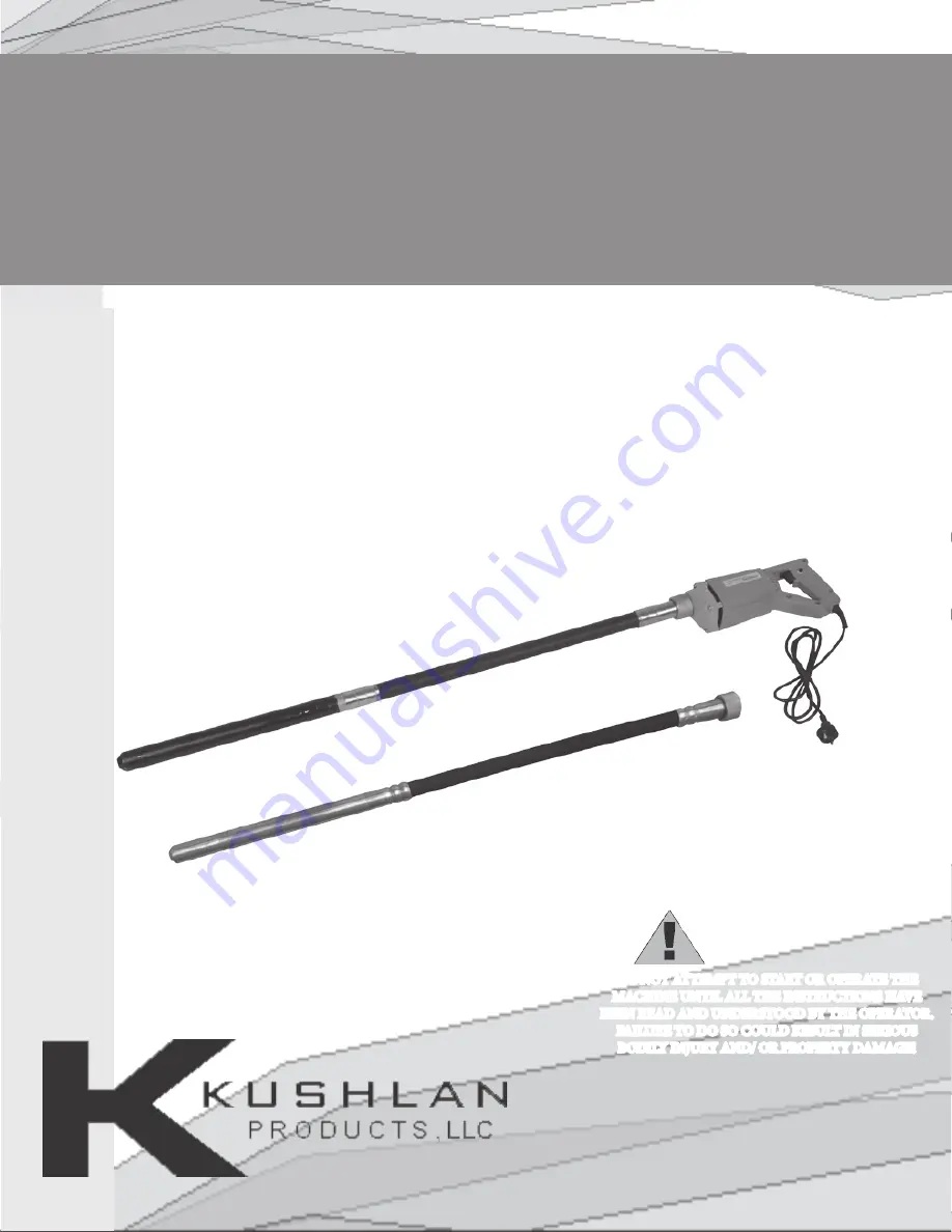 Kushlan KNC 80 Operating Instructions And Parts Manual Download Page 1