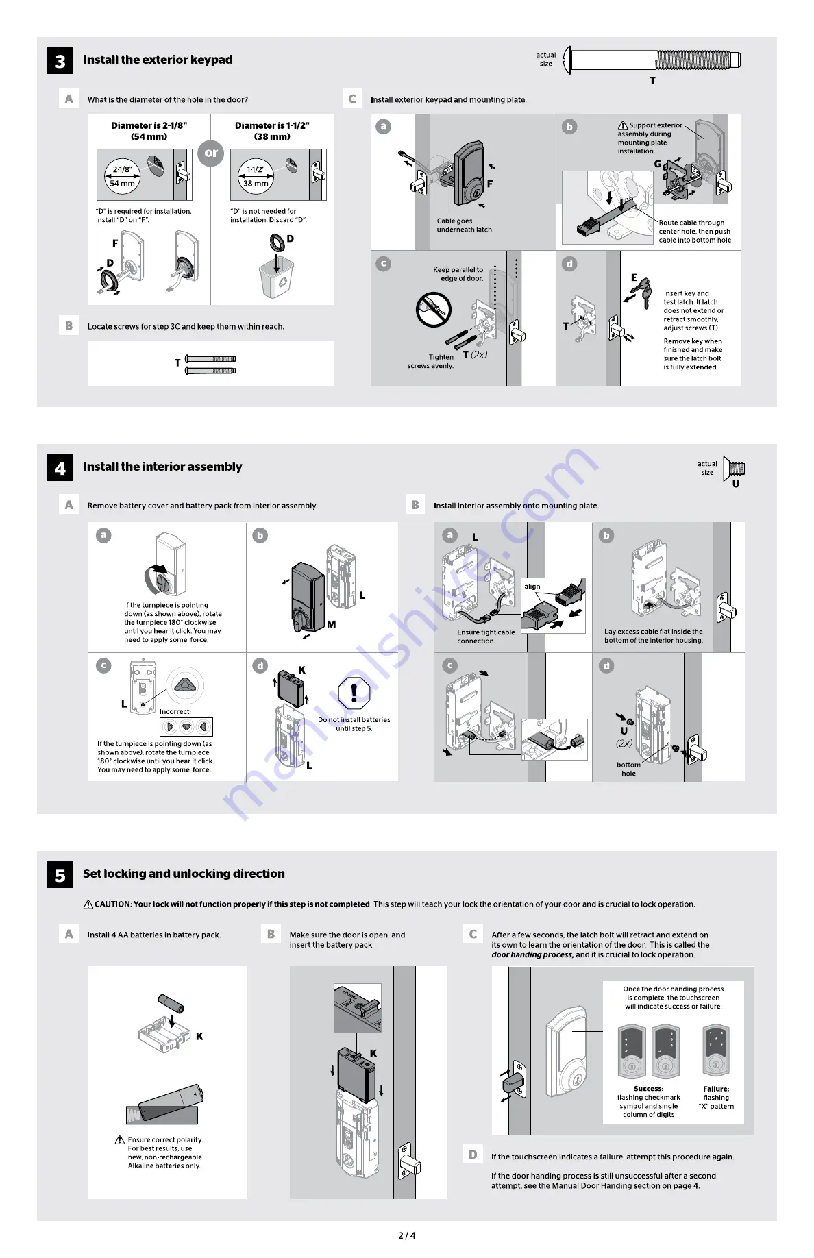 Kwikset SMARTCODE 915 Installation And User Manual Download Page 2