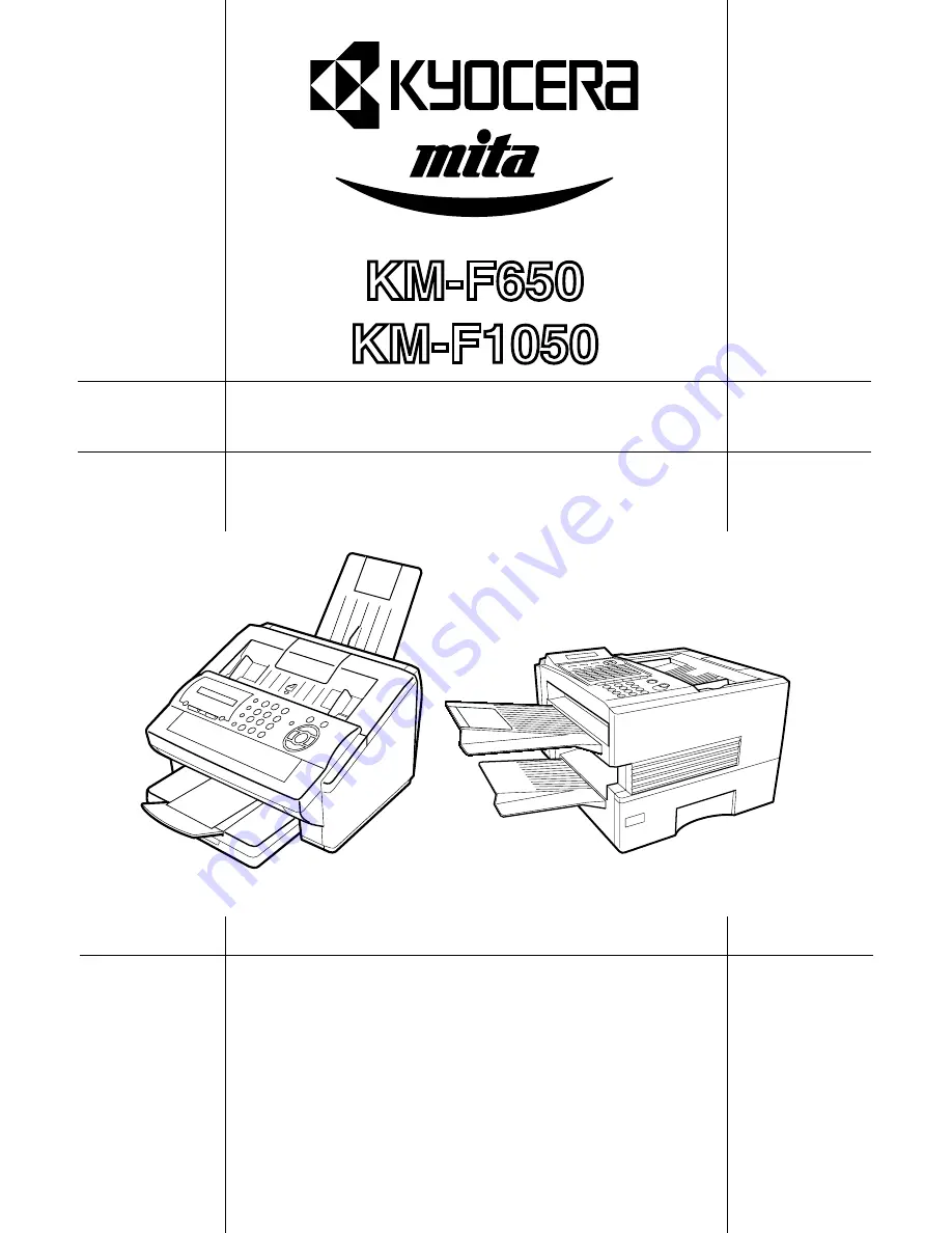 Kyocera Mita KM-F1050 Скачать руководство пользователя страница 1