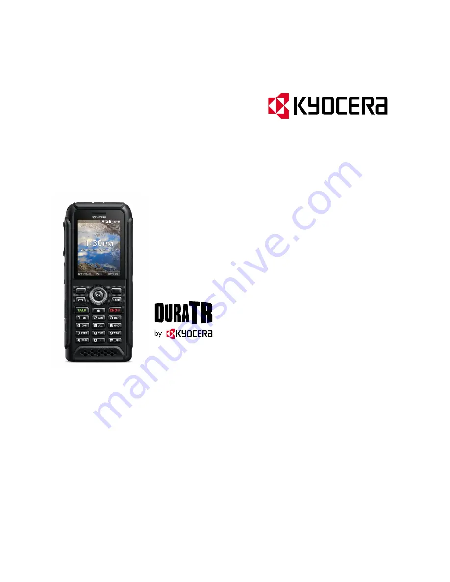 Kyocera DuraTR Скачать руководство пользователя страница 1