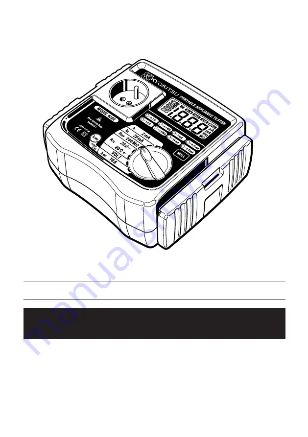 Kyoritsu Electrical Instruments Works 6200 Скачать руководство пользователя страница 1