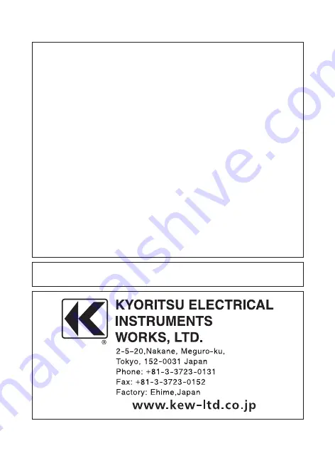 Kyoritsu Electrical Instruments Works KEW3431 Instruction Manual Download Page 32