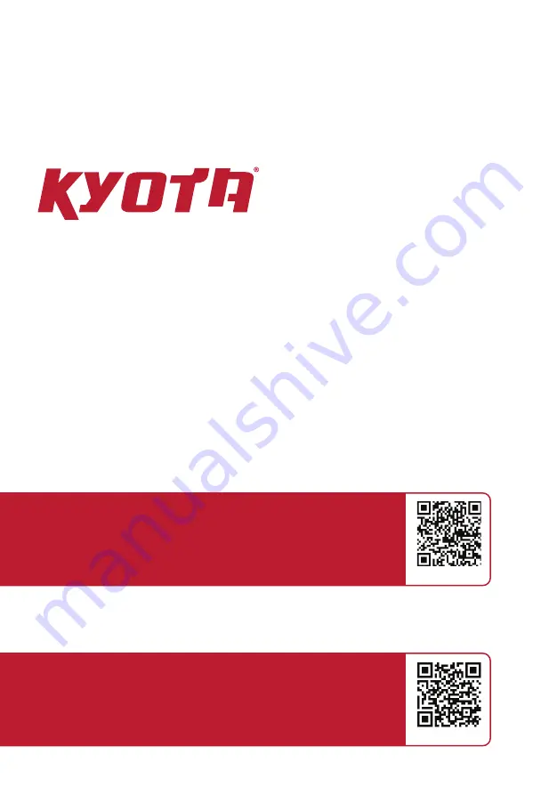 KYOTA Kansha M878 4D User Manual Download Page 3