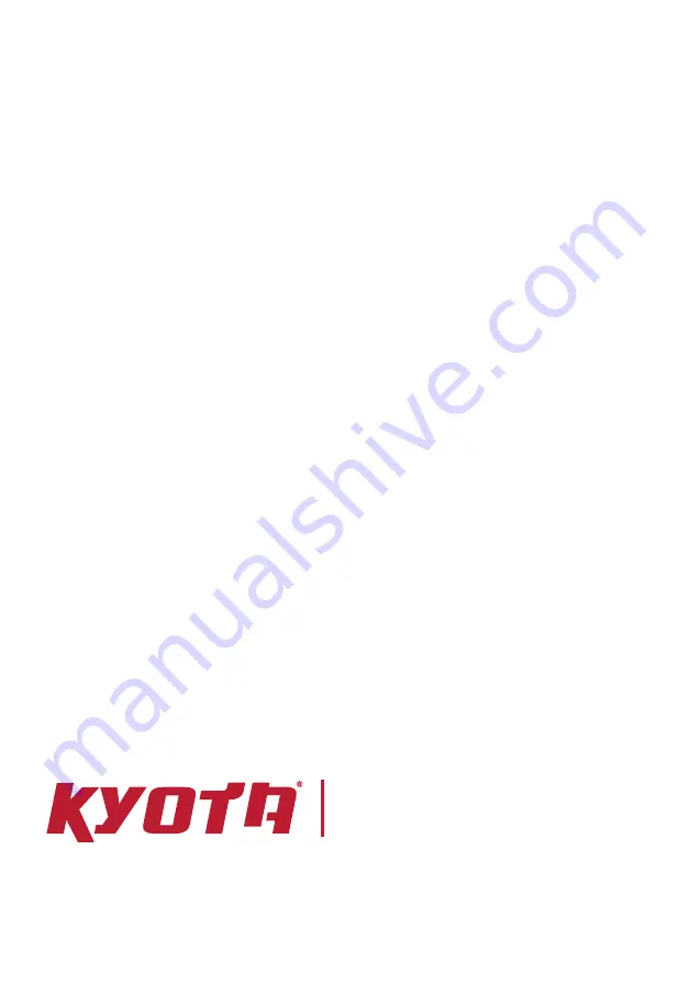 KYOTA Kansha M878 4D User Manual Download Page 28