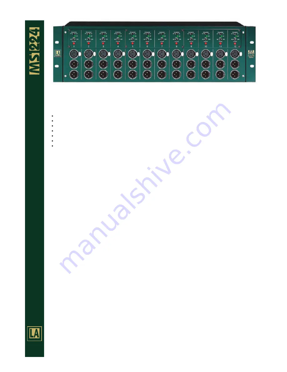 LA Audio Electronic MS1224 Скачать руководство пользователя страница 1