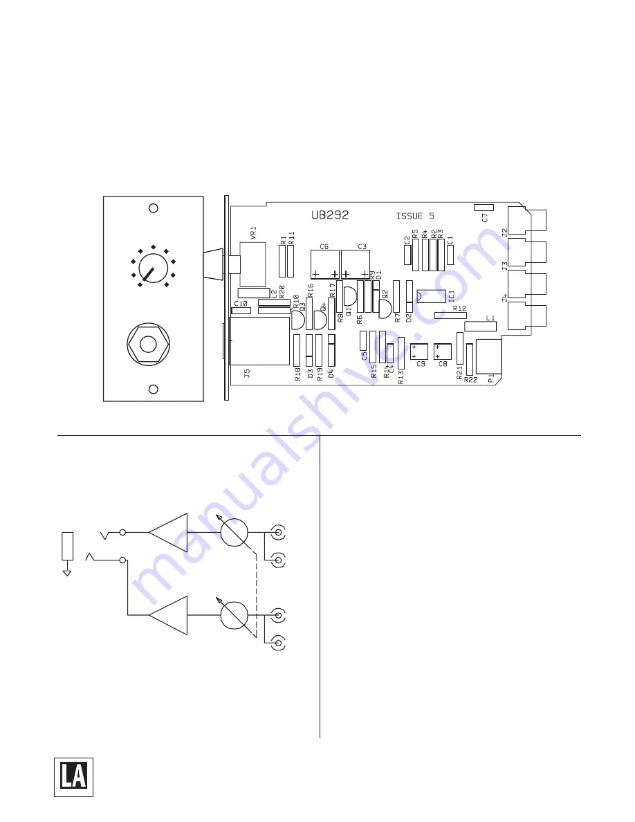 LA Audio Electronic UB292 Скачать руководство пользователя страница 1