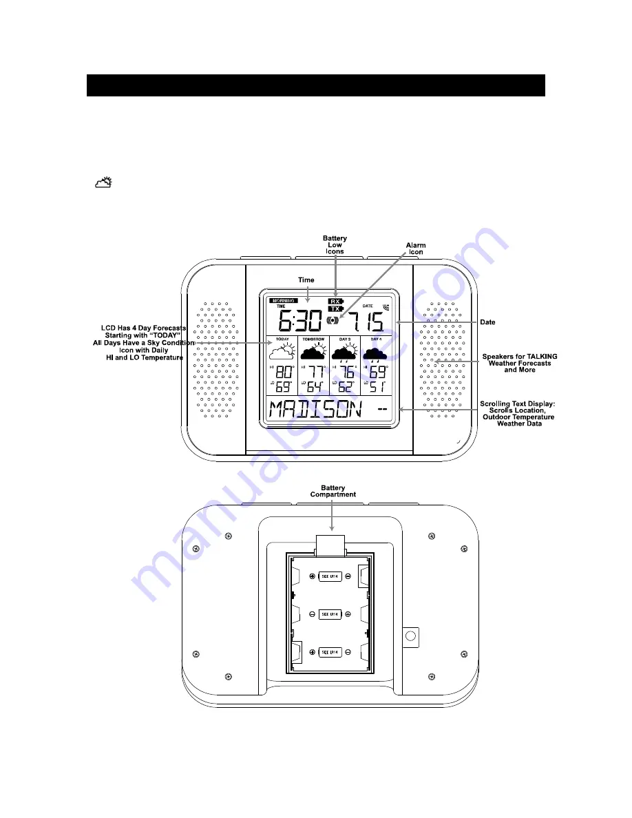 La Crosse Technology WEATHER DIRECT WA-1242U Owner'S Manual Download Page 16