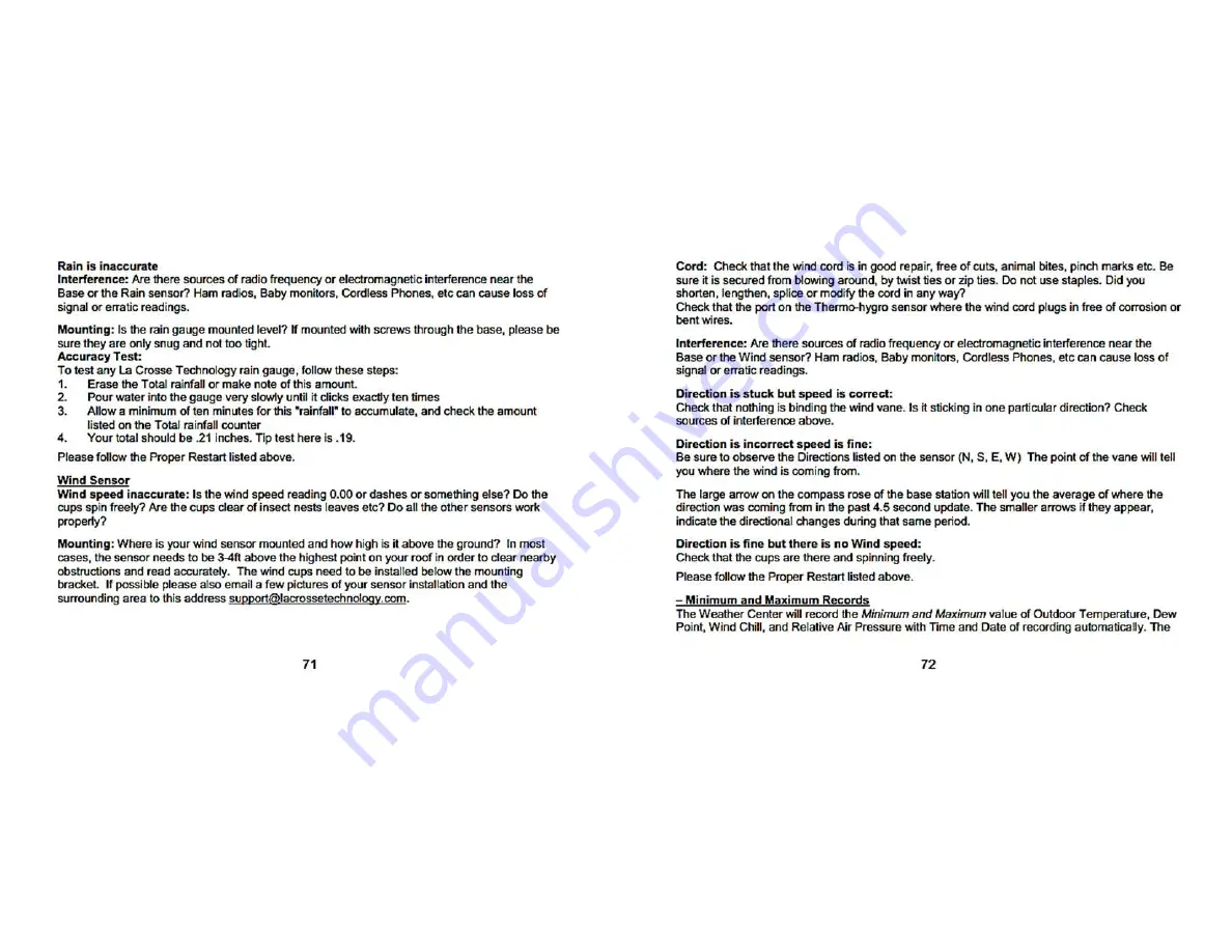 La Crosse Technology WS-1516-IT Instruction Manual Download Page 36