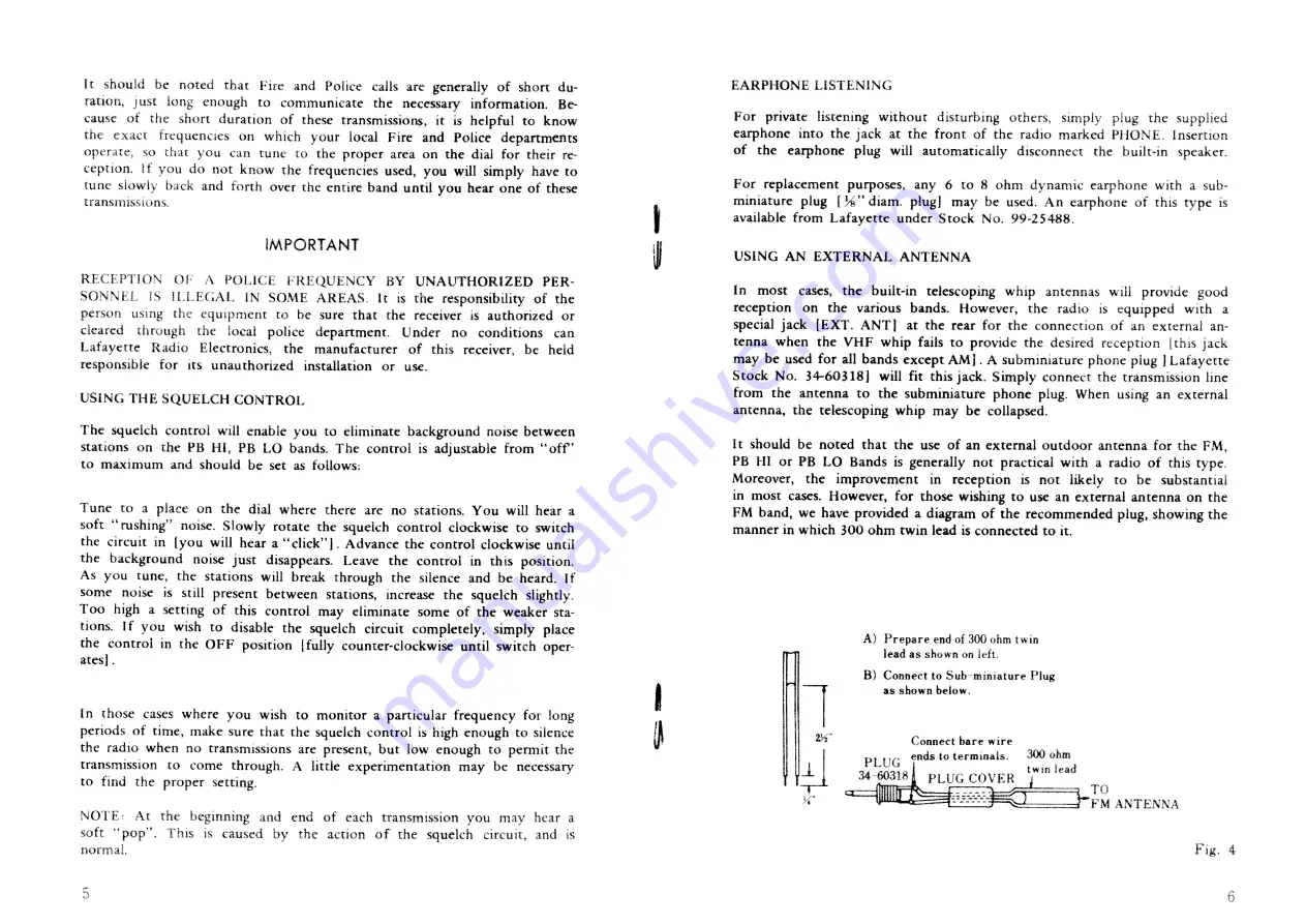 Lafayette Guardian 5500 Operating Instructions Manual Download Page 4