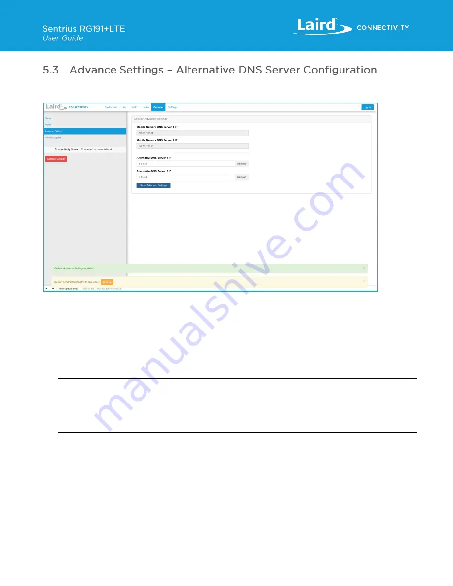 Laird Sentrius RG191+LTE User Manual Download Page 17