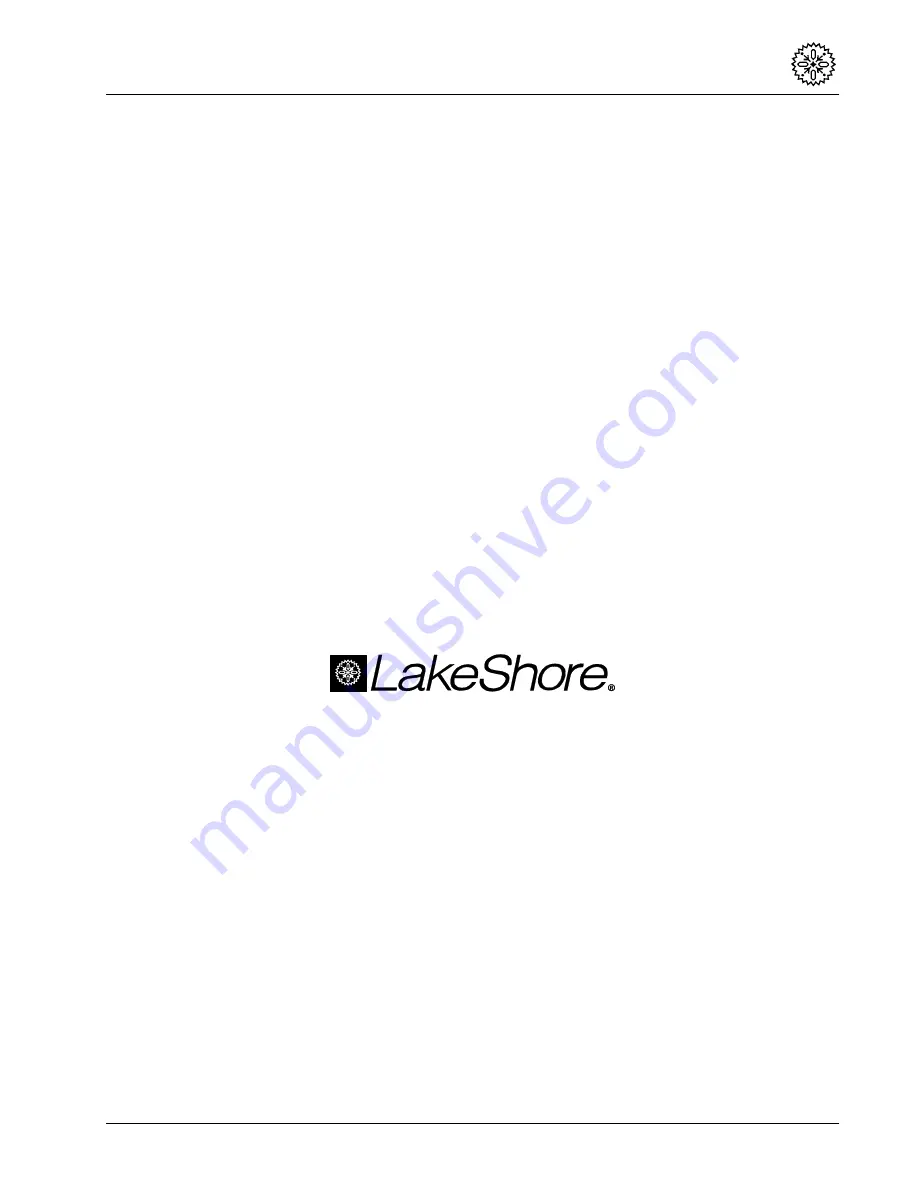 Lake Shore 420 User Manual Download Page 1