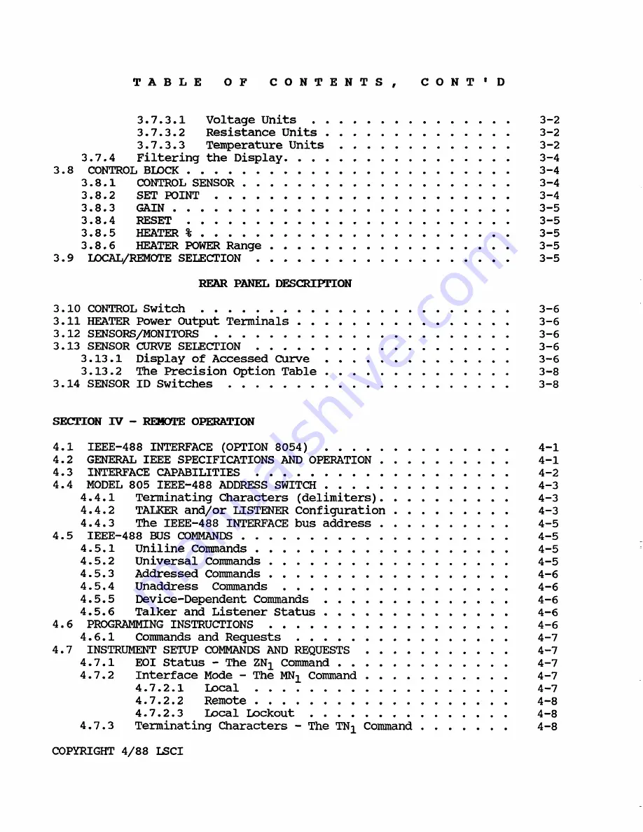 Lake Shore 805 User Manual Download Page 3