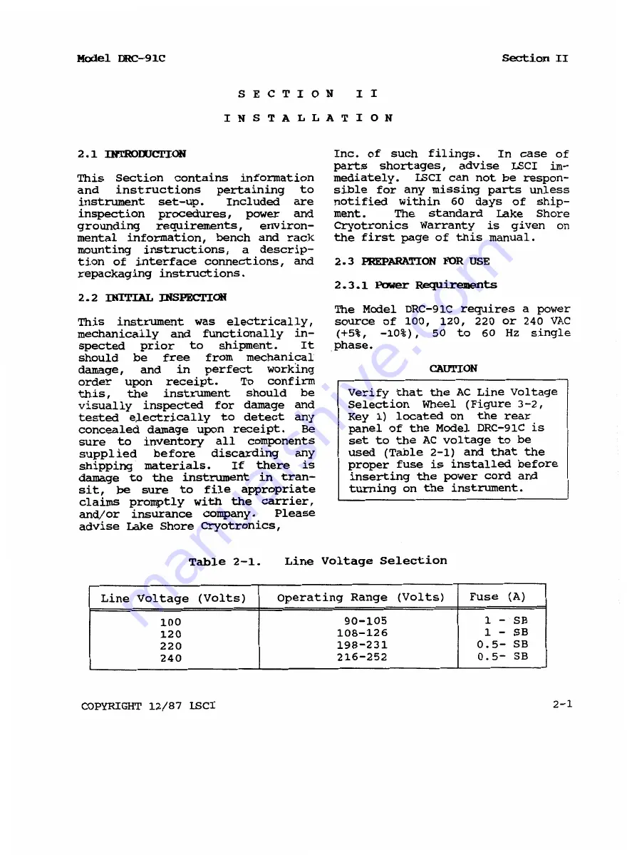 Lakeshore DRC-91 C User Manual Download Page 15