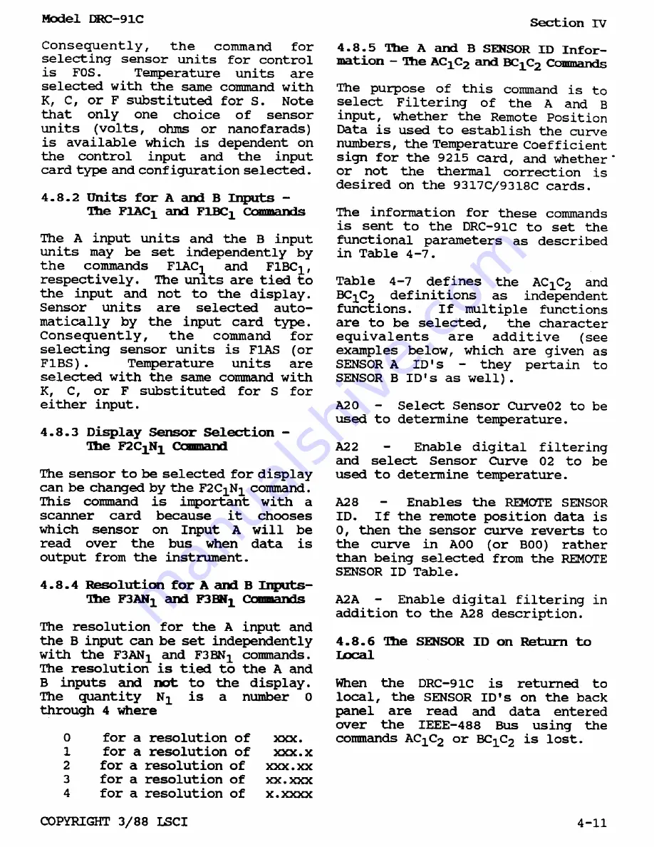 Lakeshore DRC-91 C User Manual Download Page 44