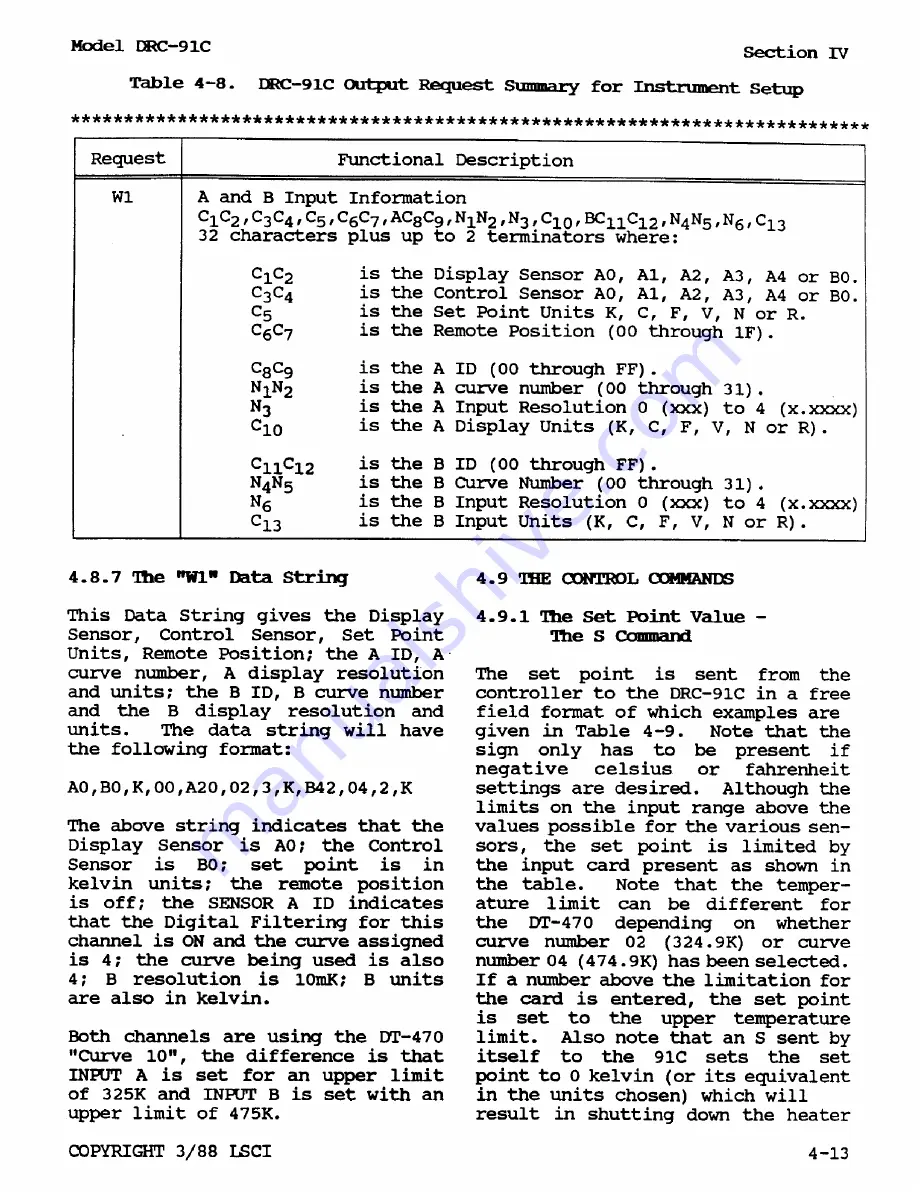 Lakeshore DRC-91 C User Manual Download Page 46