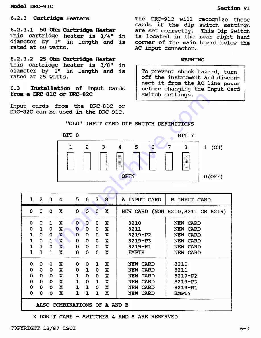 Lakeshore DRC-91 C User Manual Download Page 95