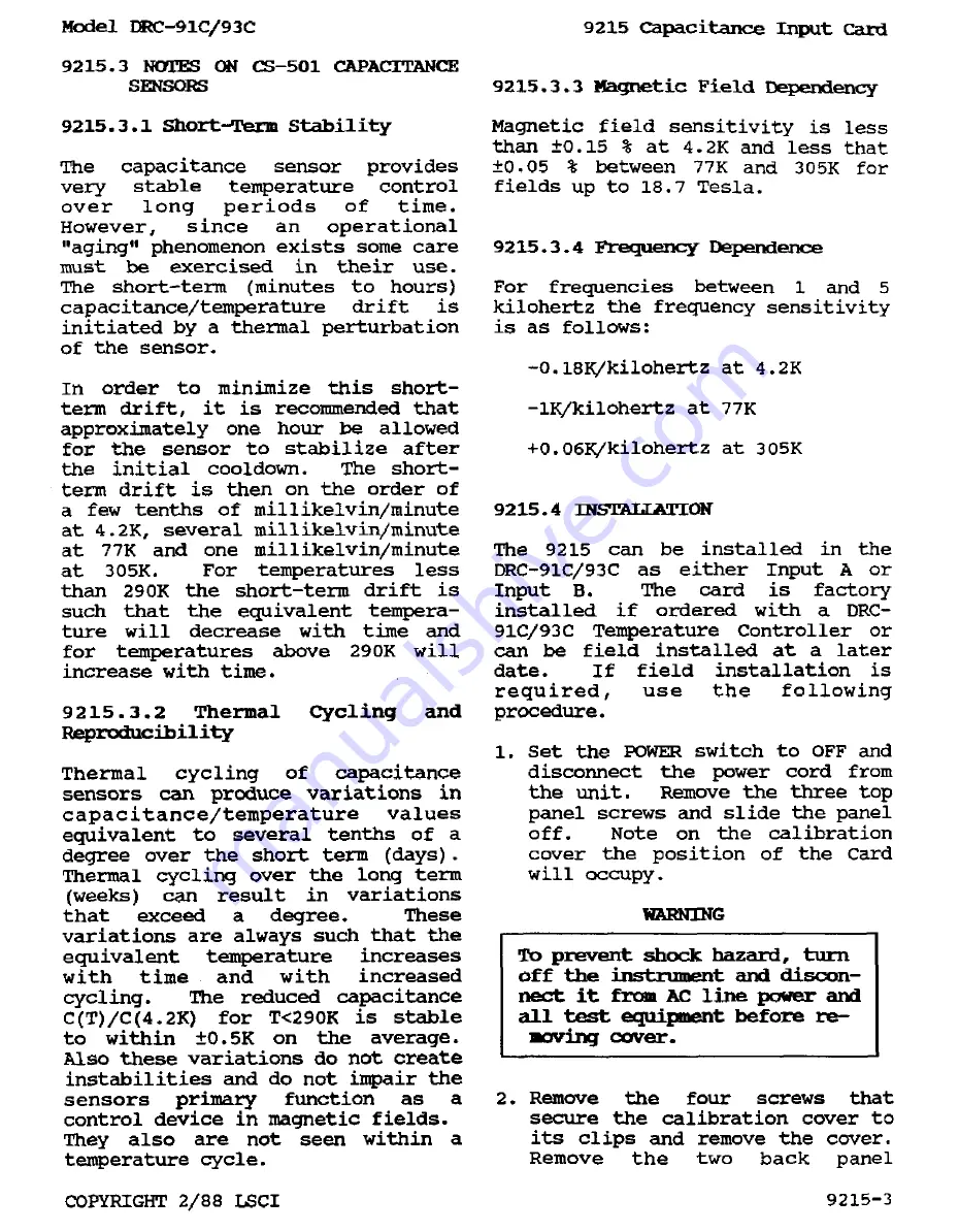 Lakeshore DRC-91 C User Manual Download Page 104