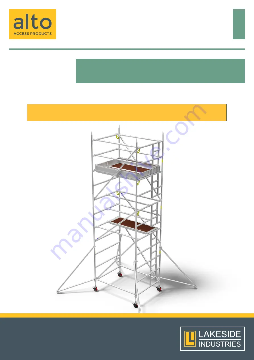 Lakeside ALTO Ultima Assembly Manual Download Page 1