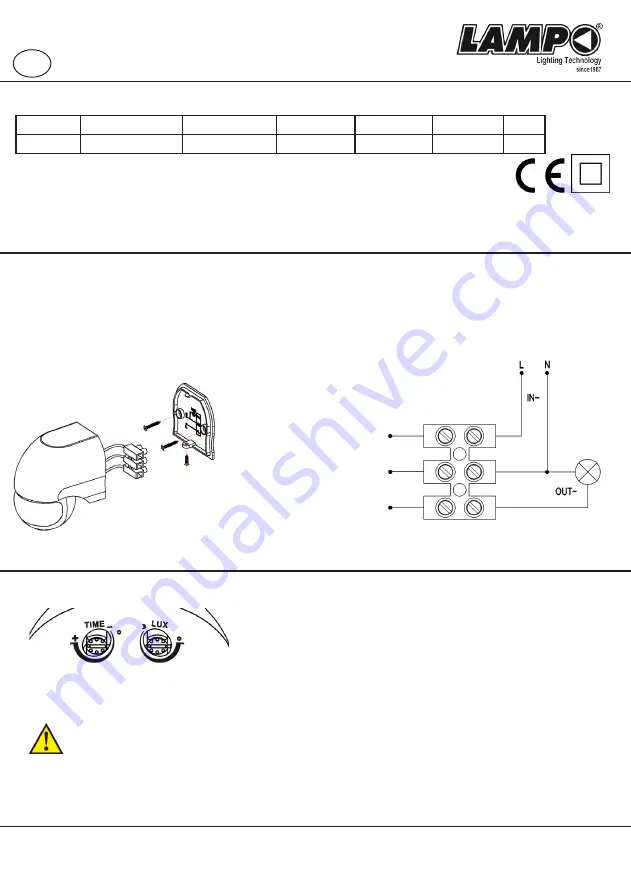 Lampo SENSPIRBI Quick Start Manual Download Page 1