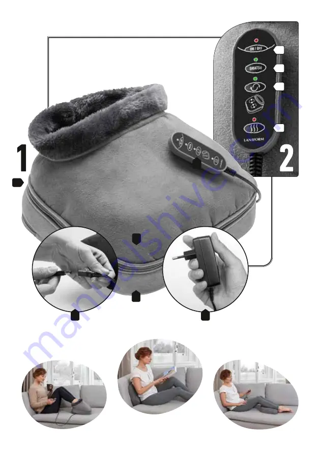 Lanaform 2-in-1 Shiatsu Comfort Manual Download Page 3