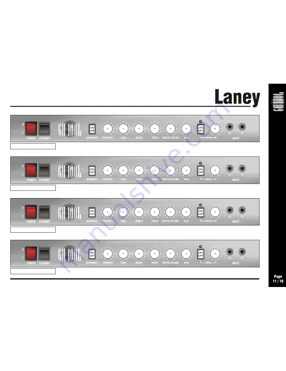 Laney GH100L Operating Instructions Manual Download Page 11