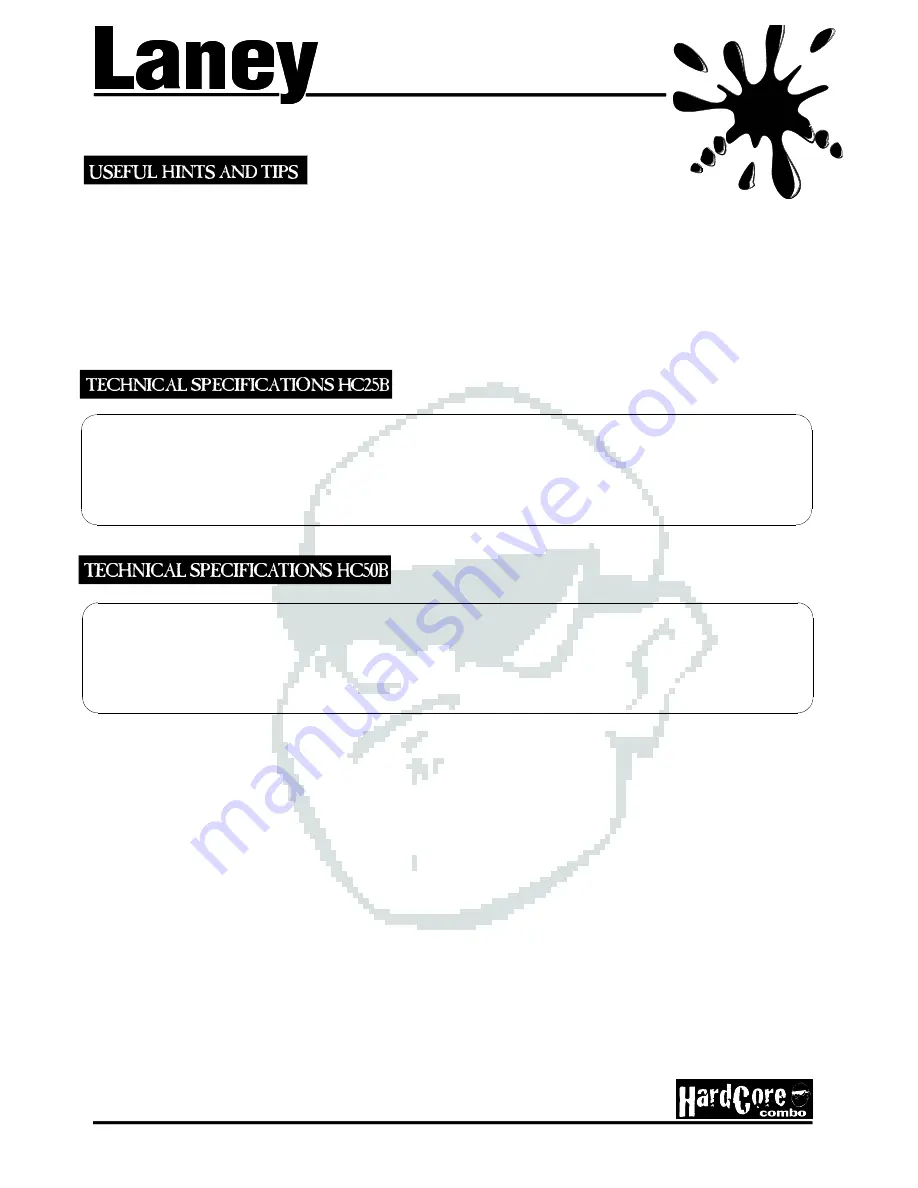 Laney Hardcore Combo HC Series User Manual Download Page 4