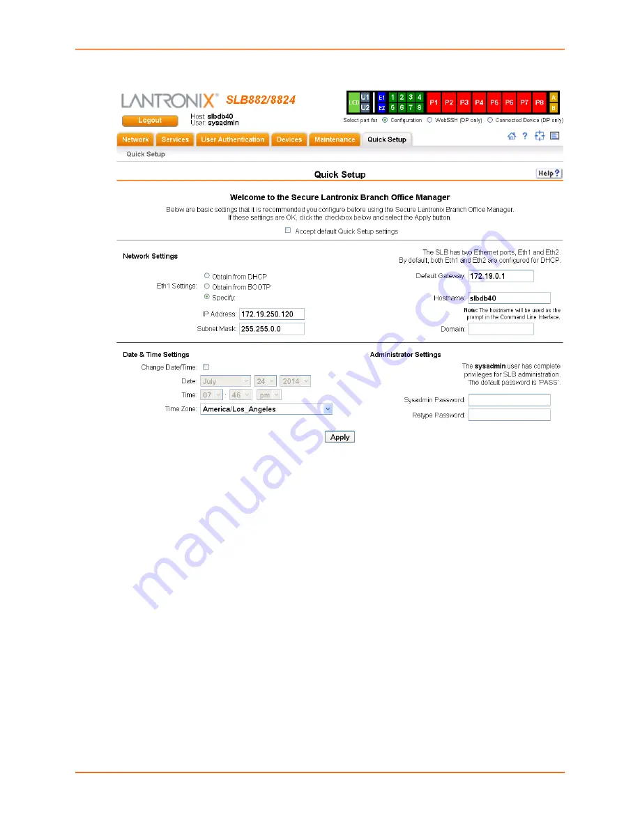 Lantronix 100-120 VAC SLB Скачать руководство пользователя страница 47