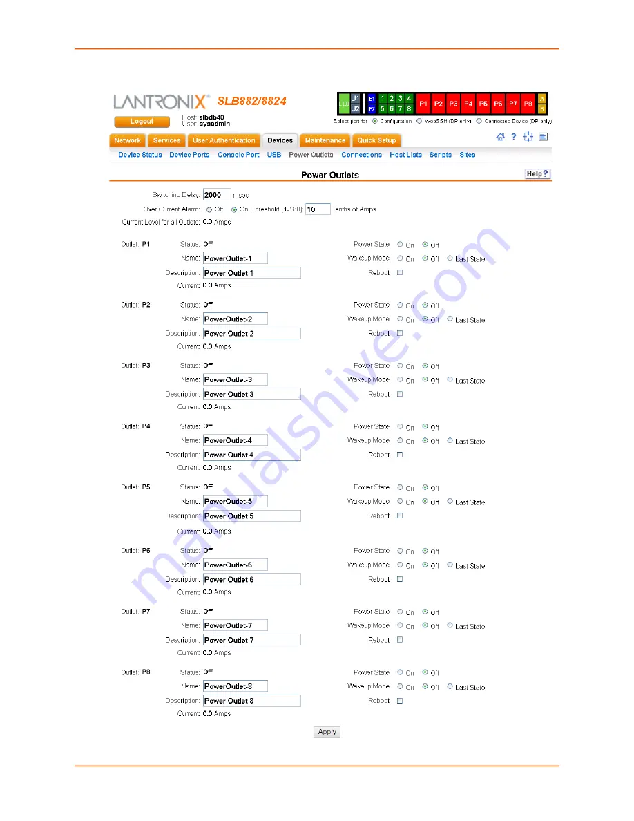 Lantronix 100-120 VAC SLB Скачать руководство пользователя страница 131