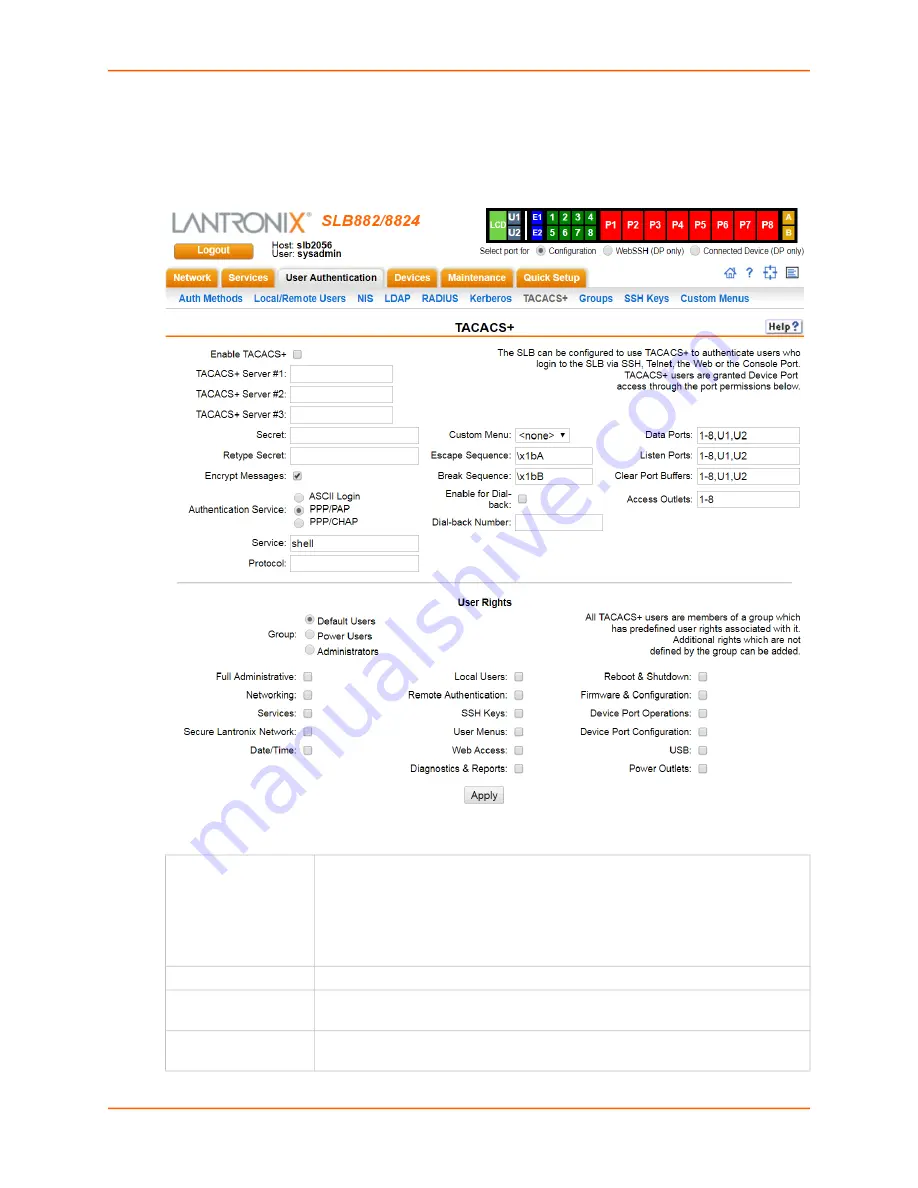 Lantronix 100-120 VAC SLB Скачать руководство пользователя страница 211