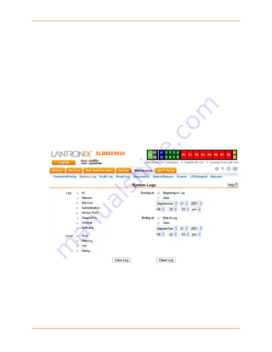 Lantronix 100-120 VAC SLB User Manual Download Page 232