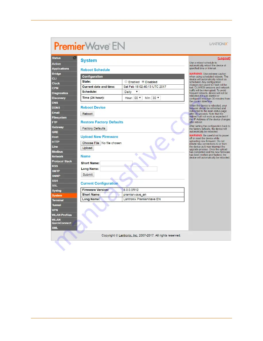 Lantronix PremierWave Скачать руководство пользователя страница 133