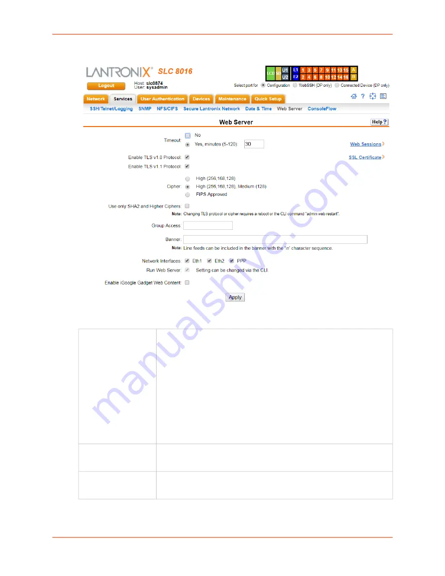 Lantronix SLC 8000 Series Скачать руководство пользователя страница 136