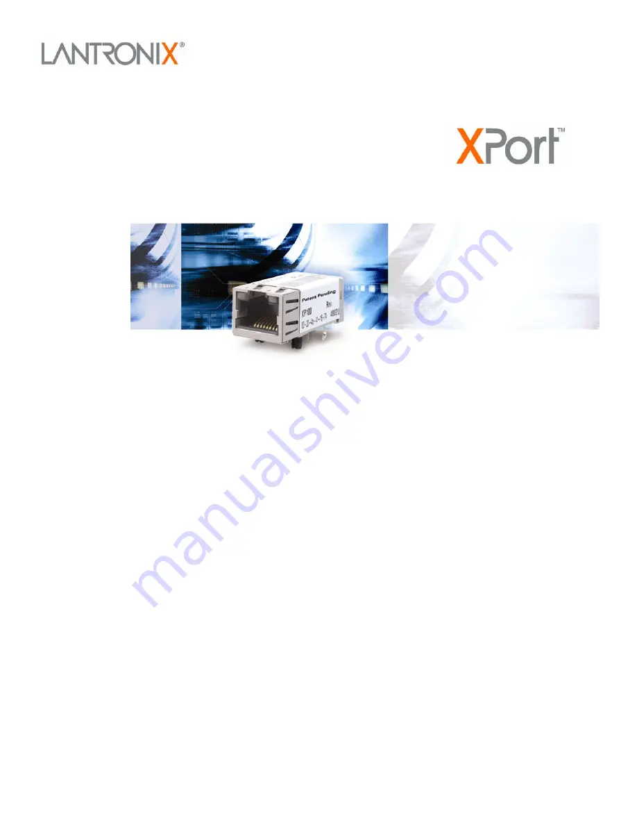 Lantronix XPort 080-318 Quick Start Manual Download Page 1